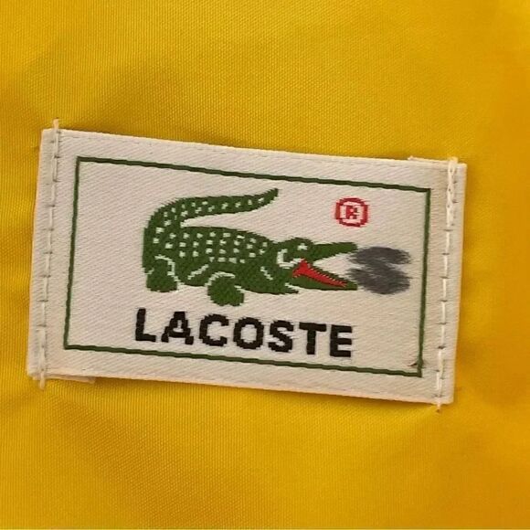 2 for $30 Lacoste Unisex Yellow Sportswear Wind Jacket Oversized Zipper SZ L - Picture 4 of 12